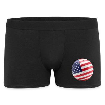 USA FLAG ON A SOCCERBALL - Men's Boxer Shorts - black - Front