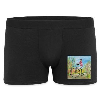  Hochrad - Männer Boxer Shorts - Schwarz - Vorne