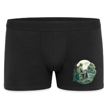 Accro au silence / Pour les passionnés de pêche - Boxer Homme - noir - Devant
