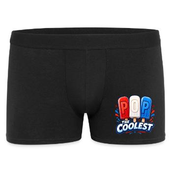 Lustiger Opa, der coolste Papa - Männer Boxer Shorts - Schwarz - Vorne