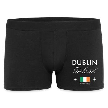 Dublin Ireland Coordinates Travel Souvenir - Men's Boxer Shorts - black - Front