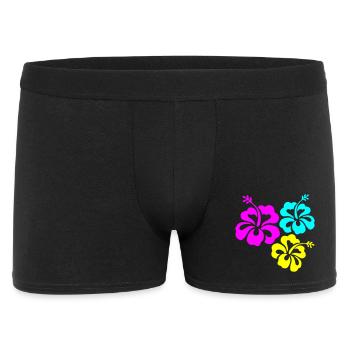 Hibiskus Hibiskusblüte - Männer Boxer Shorts - Schwarz - Vorne