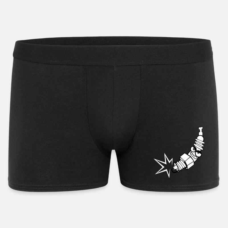 Zündkerze Comic mit Gesicht - Männer Boxer Shorts - Schwarz