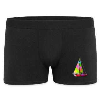 Colorful sailboat - Men's Boxer Shorts - black - Front