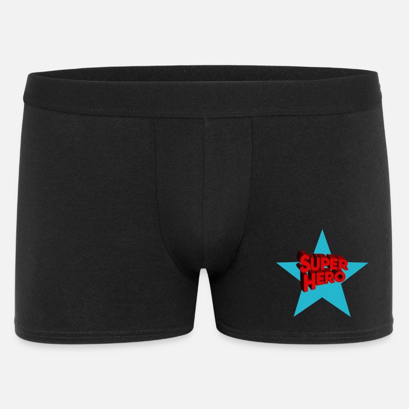 Superhero Superhelden - Männer Boxer Shorts - Schwarz