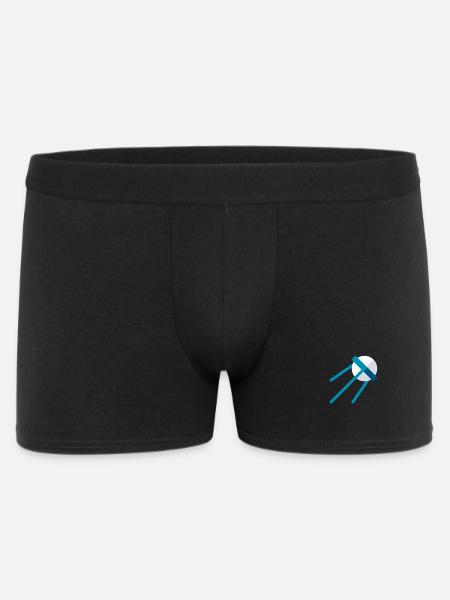 Satellite in Space – Blue Space Icon - Men's Boxer Shorts - black