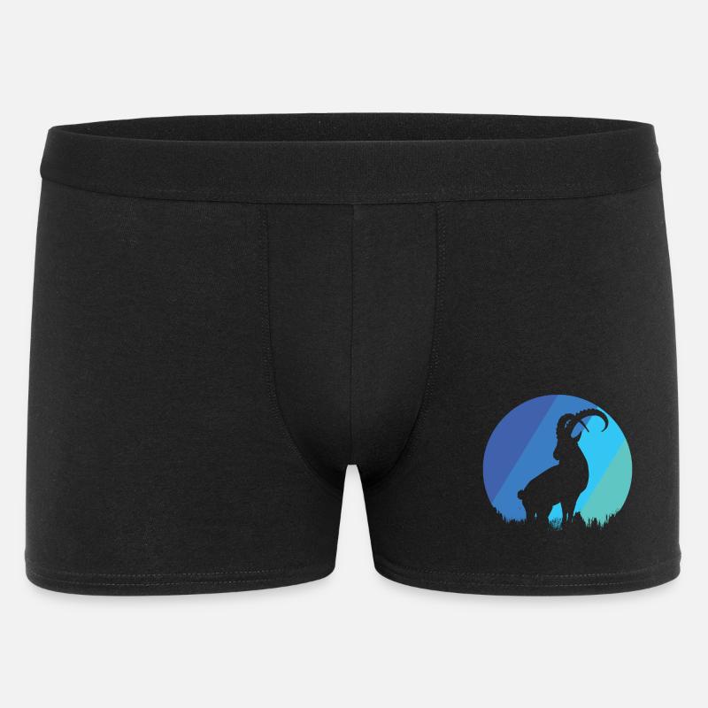 Steinbock - Männer Boxer Shorts - Schwarz