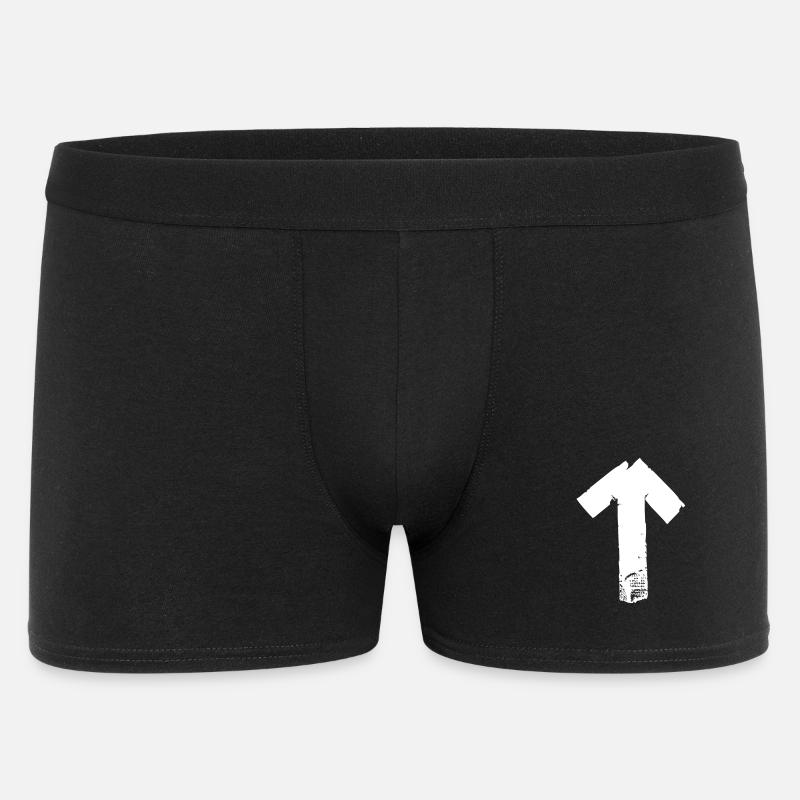 Pfeil hoch - weiß - Männer Boxer Shorts - Schwarz