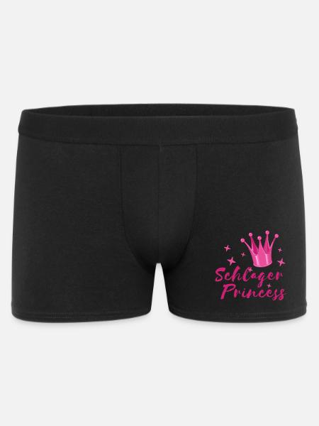 Schlager Prinzessin Volksmusik Schlagerfan Krone - Männer Boxer Shorts - Schwarz