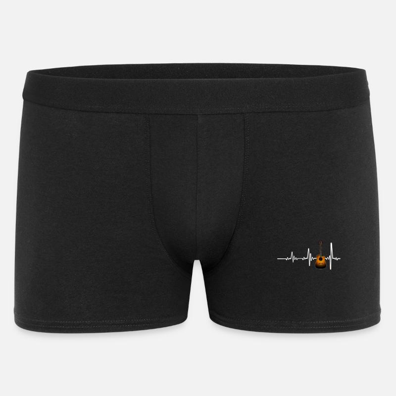 Herzschlag Gitarre Design - Männer Boxer Shorts - Schwarz