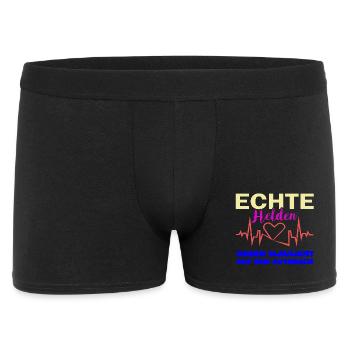 real heroes have blue light on the roof - Men's Boxer Shorts - black - Front