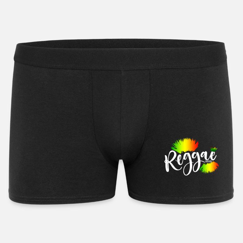 Reggae Rainbow Splash - Männer Boxer Shorts - Schwarz