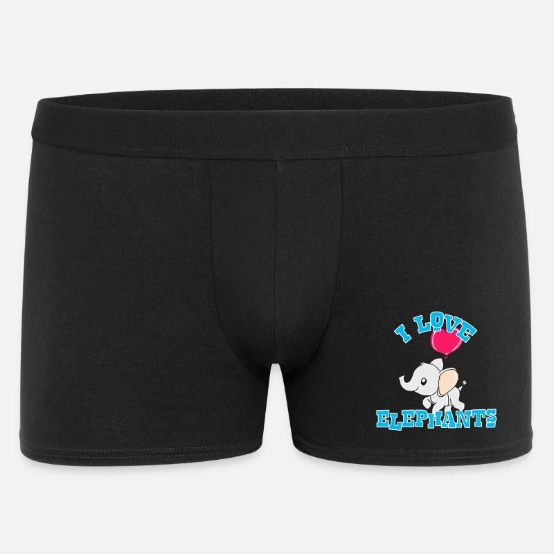 Elefant - Männer Boxer Shorts - Schwarz