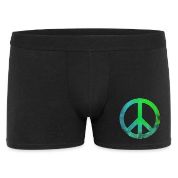 Symbole de cadeau coloré aquarelle paix bleu bleu - Boxer Homme - noir - Devant