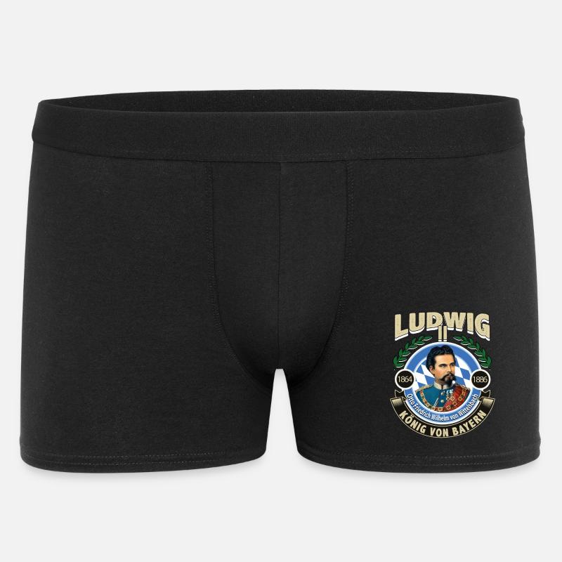 KÖNIG LUDWIG VON BAYERN - Männer Boxer Shorts - Schwarz