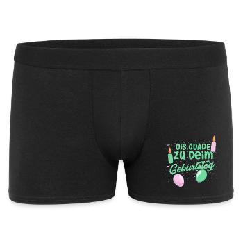 Ois Guade zu Deim Geburtstog - Männer Boxer Shorts - Schwarz - Vorne
