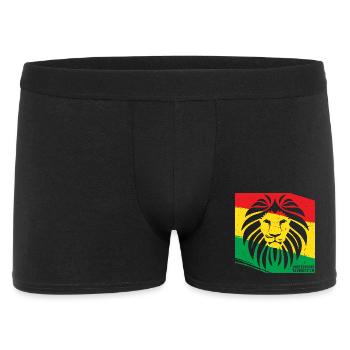 Lion de style rasta - Boxer Homme - noir - Devant