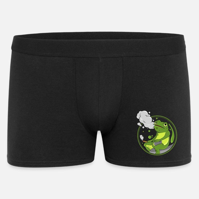 Frosch Zigarre - Männer Boxer Shorts - Schwarz