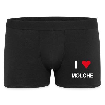 I love Molche - Männer Boxer Shorts - Schwarz - Vorne