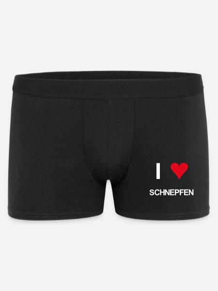 I love Schnepfen - Männer Boxer Shorts - Schwarz