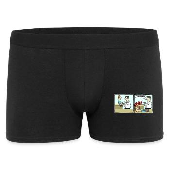Cartoon Fussball Fussballer Comic Lustig Witzig - Männer Boxer Shorts - Schwarz - Vorne