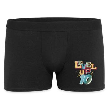 Level Up 10 ans anniversaire Gamer Gaming - Boxer Homme - noir - Devant