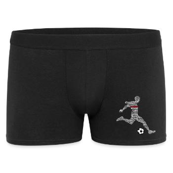Football Footballer Football player Football match - Men's Boxer Shorts - black - Front