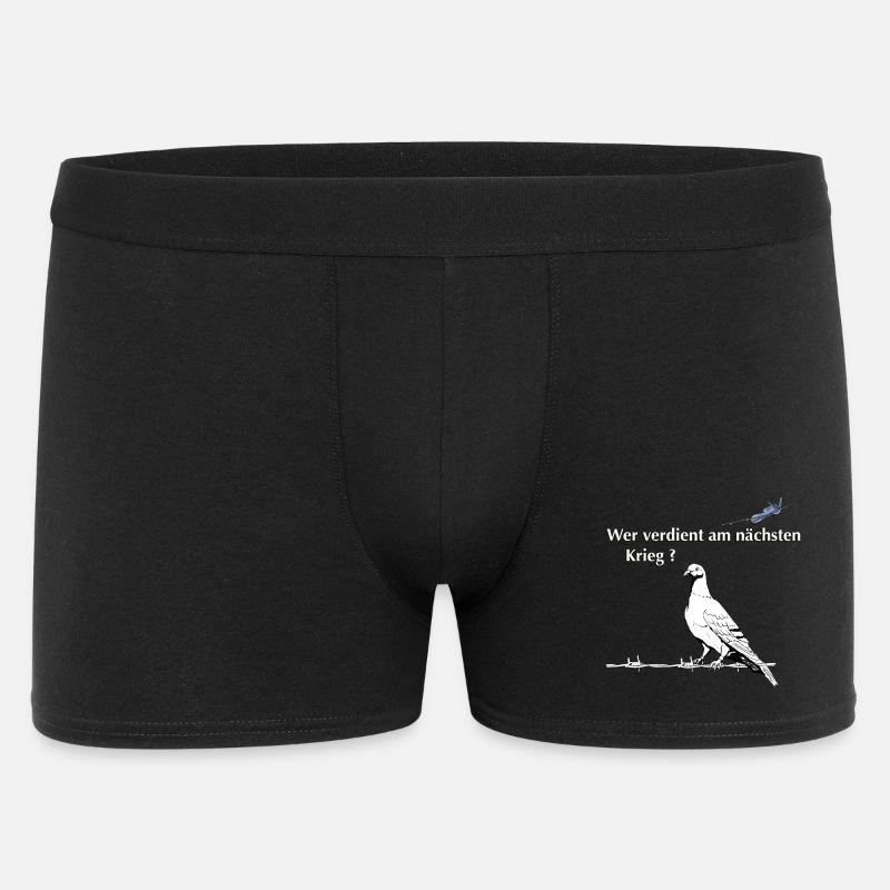 Friedenstaube - Männer Boxer Shorts - Schwarz