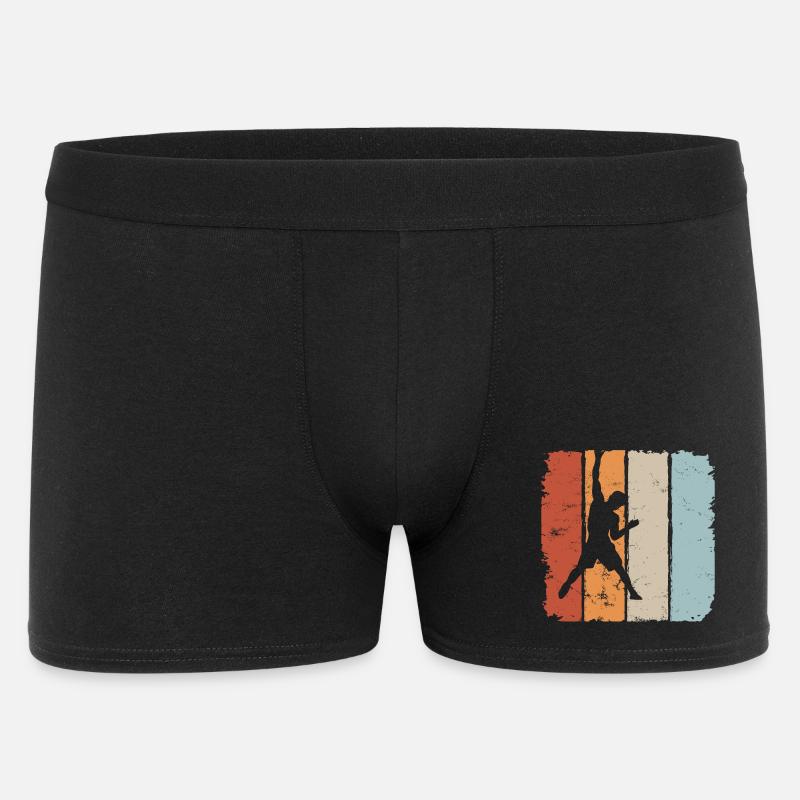 Klettern climbing Kletterer Bergsteigen Gipfel - Männer Boxer Shorts - Schwarz