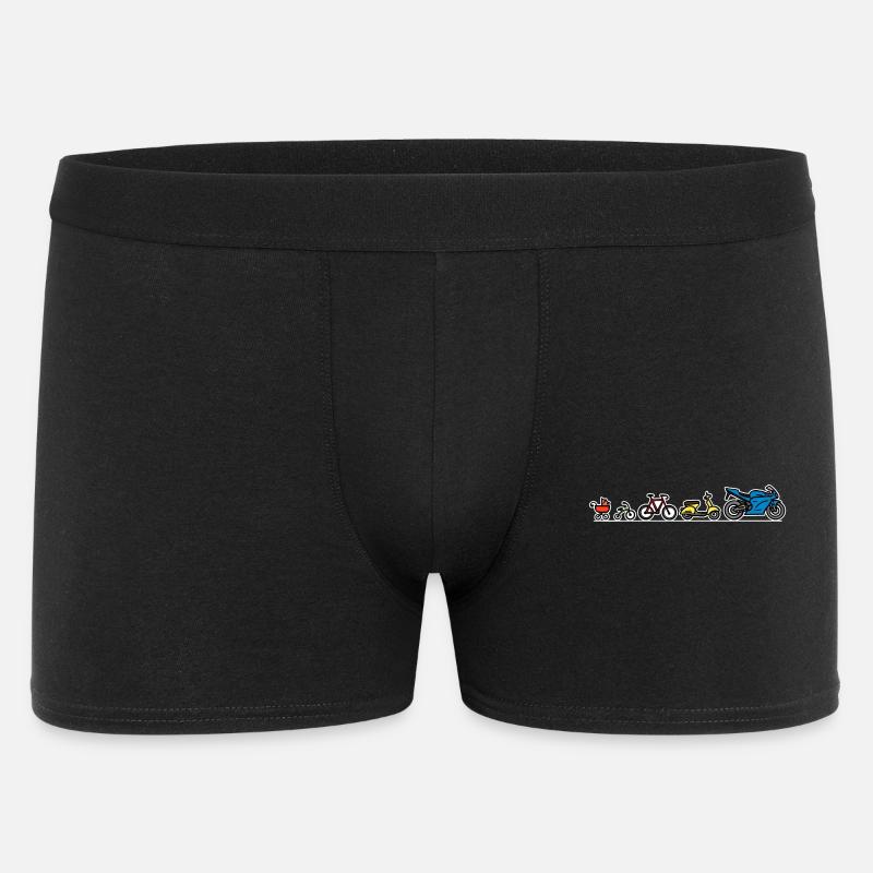 Biker Evolution Motorrad Entwicklung Fortschritt - Männer Boxer Shorts - Schwarz