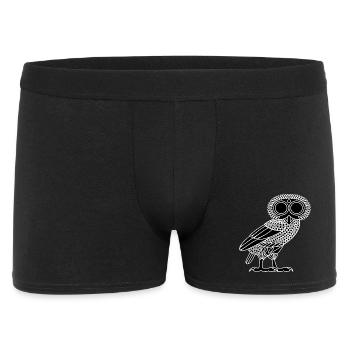 Owl of Athena [Black (owl only)] - Men's Boxer Shorts - black - Front