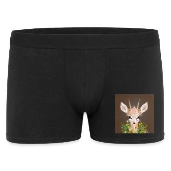 Dwarf antelope Dikdik with big eyes - Men's Boxer Shorts - black - Front