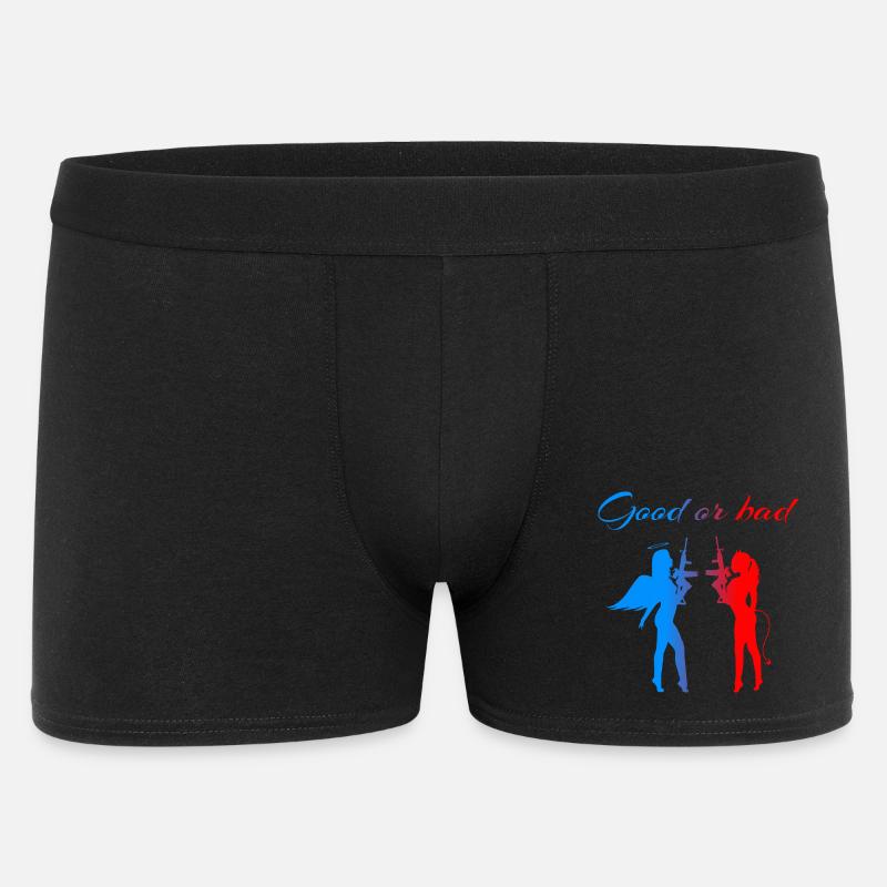 Engel & Teufel - Männer Boxer Shorts - Schwarz