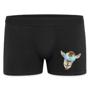 Tête de chèvre décontractée avec lunettes de soleil - Boxer Homme - noir - Devant