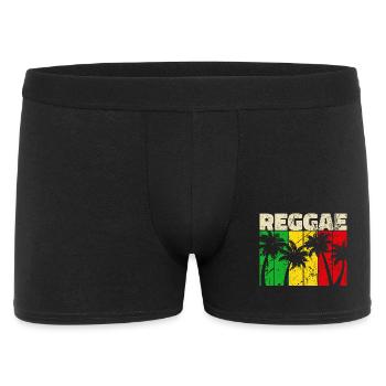 Reggae reggae music Jamaica vacation Caribbean palm trees - Men's Boxer Shorts - black - Front