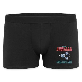 Best Nuclear Engineer Tshirt, Funny Quote - Men's Boxer Shorts - black - Front