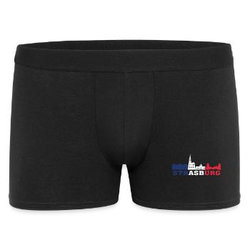 Carte de repère de la ville de Strasbourg France Skyline - Boxer Homme - noir - Devant