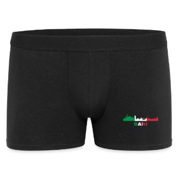 Bari City Skyline Italien Wahrzeichen, Bari Italia - Männer Boxer Shorts - Schwarz - Vorne