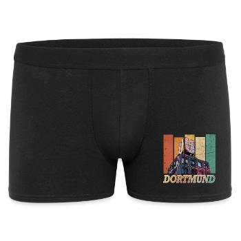 Dortmund - Männer Boxer Shorts - Schwarz - Vorne