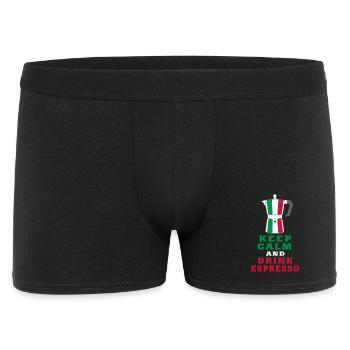 Keep Calm and Drink Espresso design / gift idea - Men's Boxer Shorts - black - Front