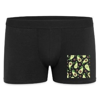 Eggplant and avocado pattern - Men's Boxer Shorts - black - Front