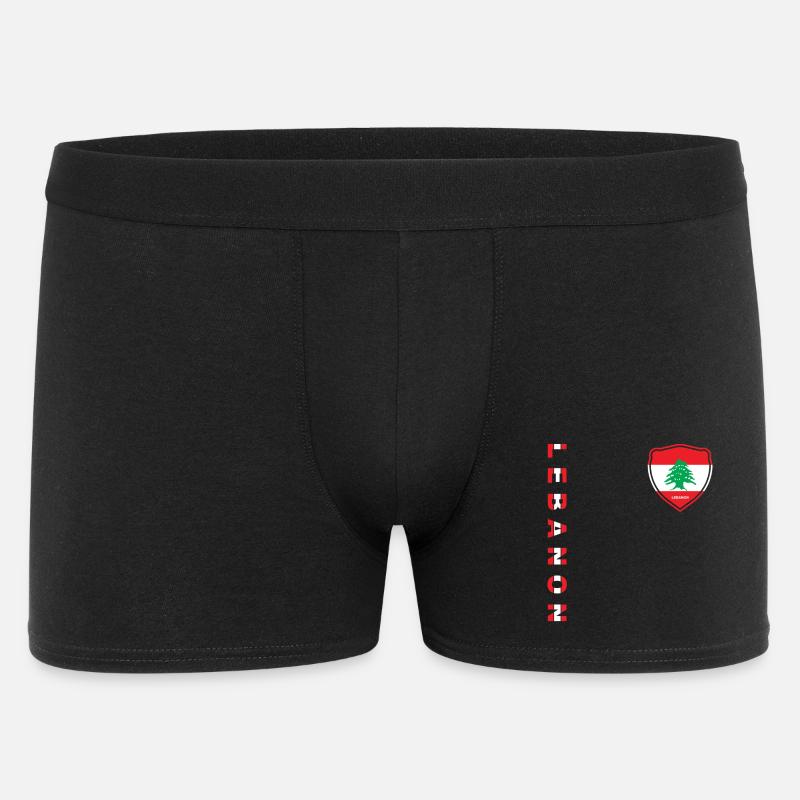 Libanon Beirut Libanese Libanesin Libanesisch LBN - Männer Boxer Shorts - Schwarz