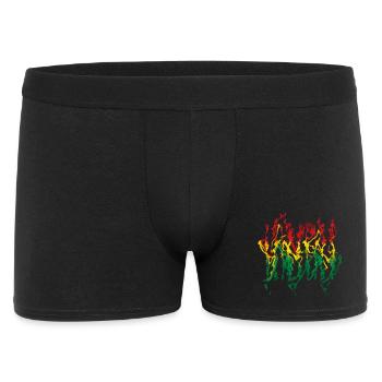 Vivid Reggae Flame Illustration Reggae - Men's Boxer Shorts - black - Front