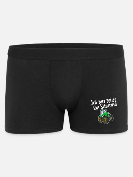Ich Bin Jetzt Ein Schulkind Traktor - Männer Boxer Shorts - Schwarz