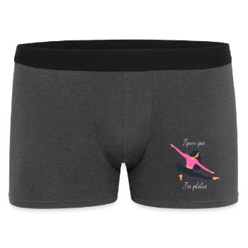 J'peux pas j'ai pilâtes - Boxer Homme - charbon - Devant