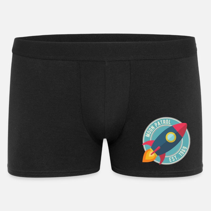 Rakete Moon Patrol Rocket - Männer Boxer Shorts - Schwarz