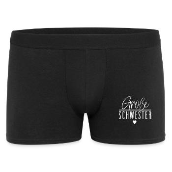 Große Schwester - Männer Boxer Shorts - Schwarz - Vorne
