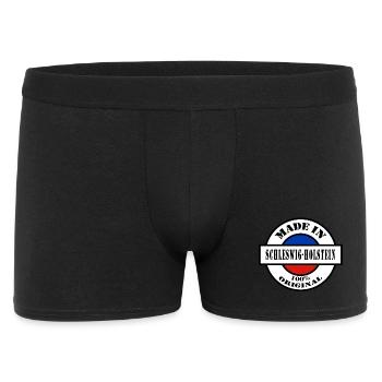 MADE IN SCHLESWIG HOLSTEIN Lübeck Geschenk - Männer Boxer Shorts - Schwarz - Vorne