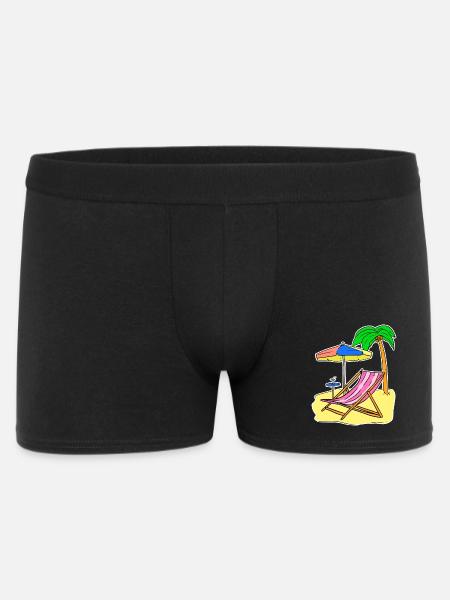Sun Sea Beach Summer Palm Trees Relax Vacances - Boxer Homme - noir