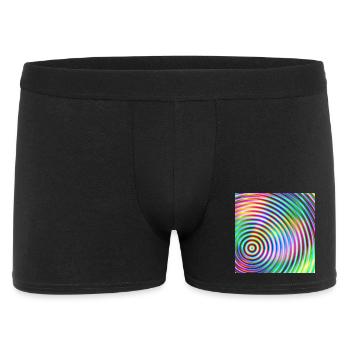 Colored rounds 3d - Men's Boxer Shorts - black - Front
